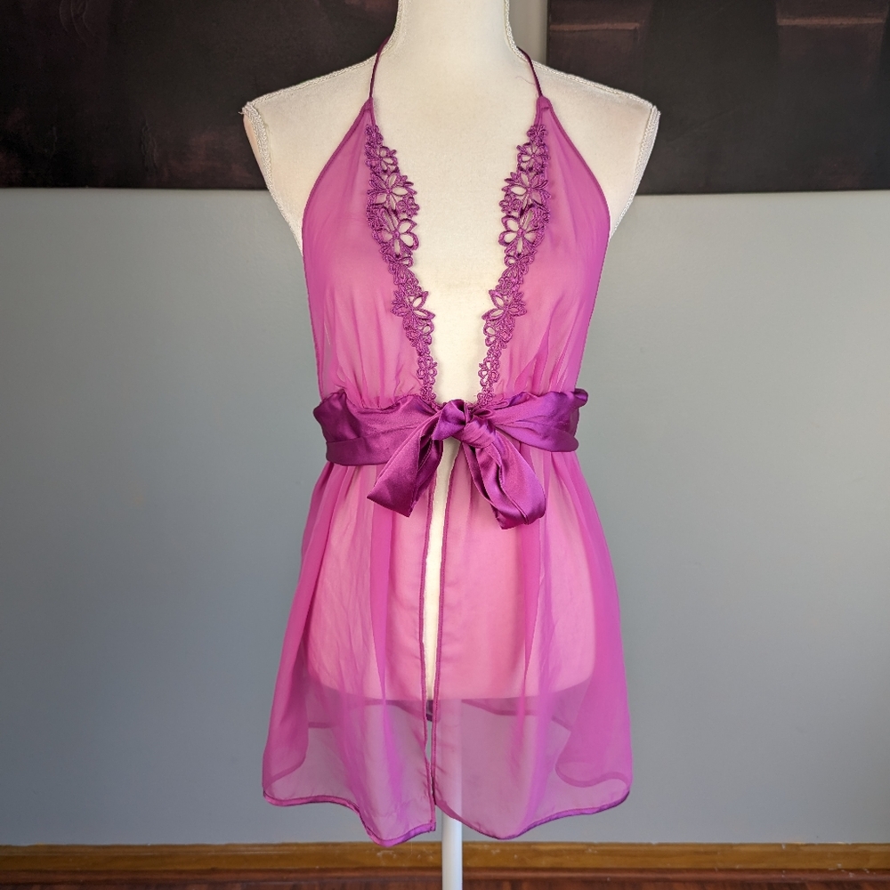 Victoria's secret magenta purple babydoll
